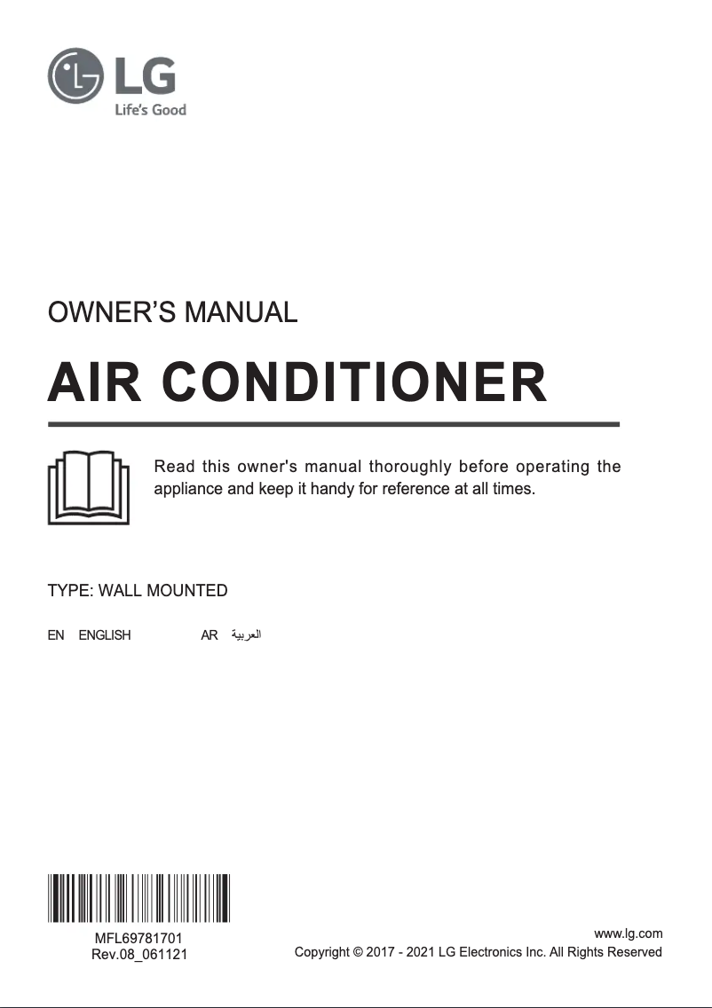 Página 1 del manual Manual de usuario LG S4NW18KL3WC