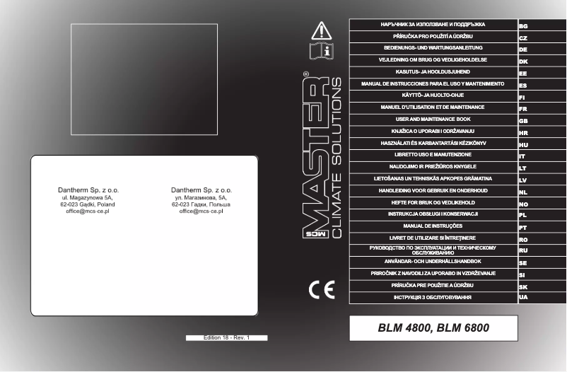 Image de la première page du manuel de l'appareil BLM 4800