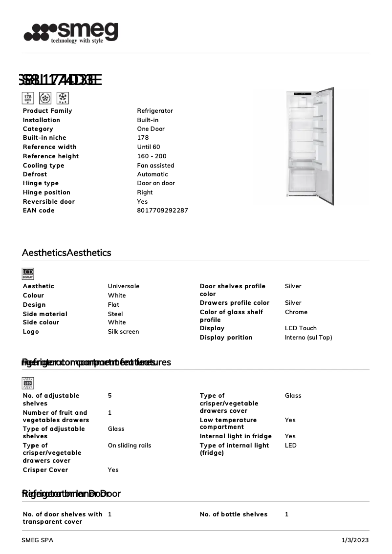 Image de la première page du manuel de l'appareil S8L174D3E