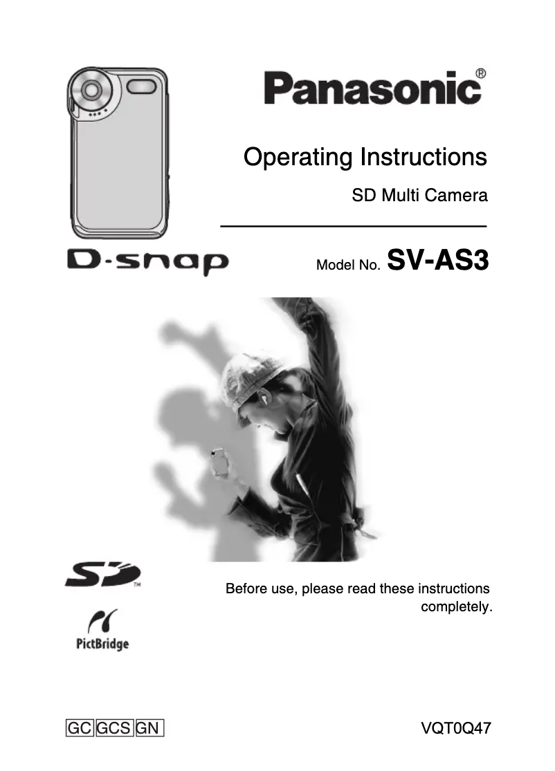 Página 1 del manual Manual de usuario Panasonic D-Snap SV-AS30