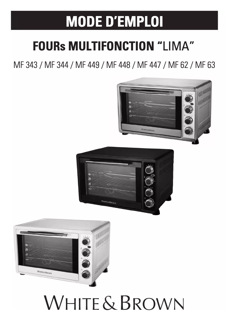 Page 1 de la notice Manuel utilisateur White And Brown MF 63