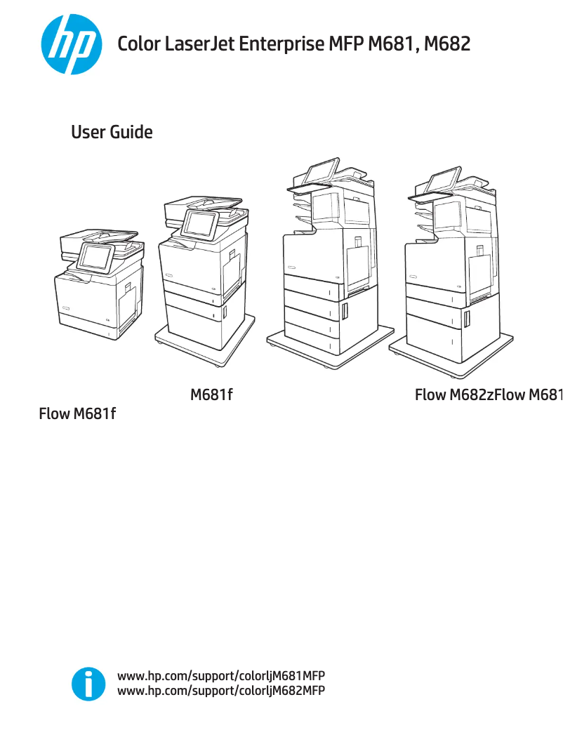 Page n°1 - Manuel utilisateur HP LaserJet M681dh