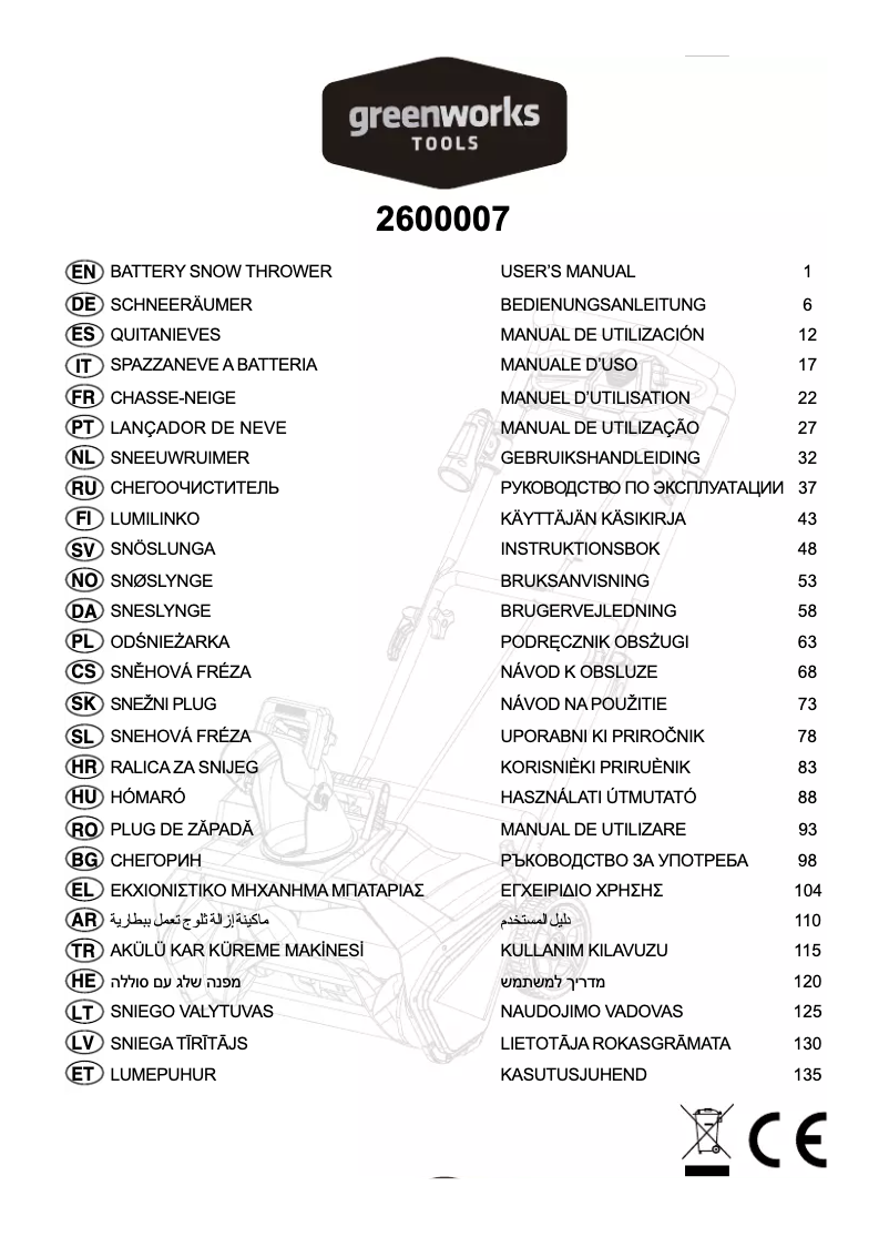 Page 1 de la notice Manuel utilisateur Greenworks GD40ST