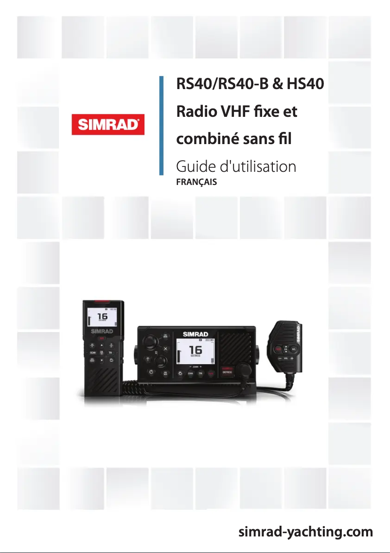 Page 1 de la notice Manuel utilisateur Simrad RS40-B