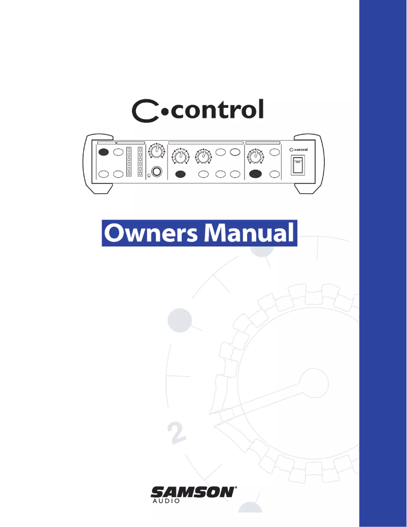 Page 1 de la notice Manuel utilisateur Samson C-control