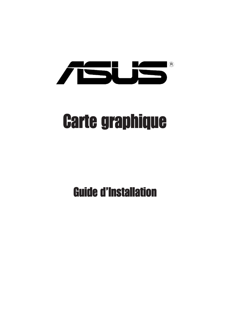 Page 1 de la notice Guide d'installation Asus A7000-X/T/32M
