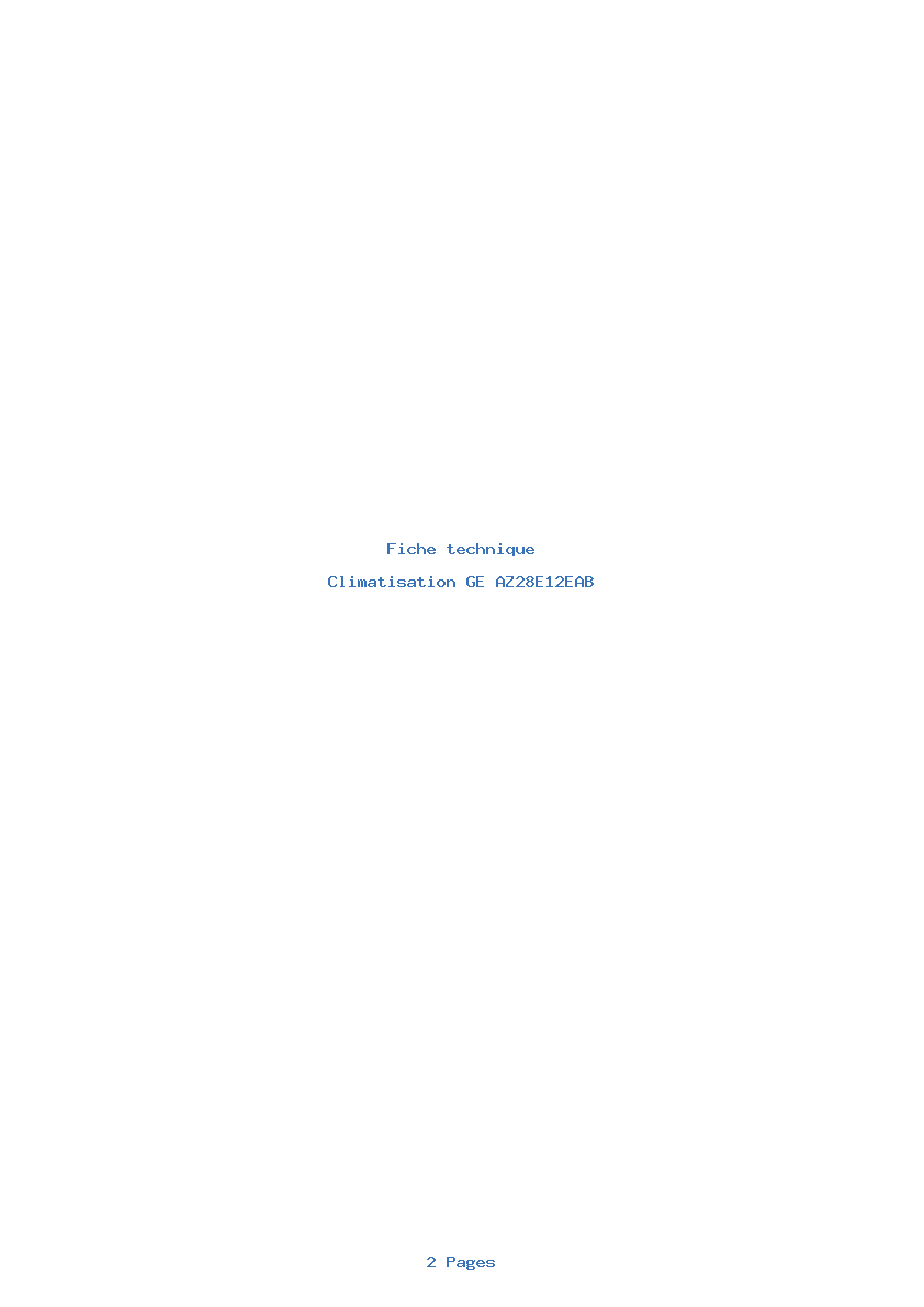 Image de la première page du manuel de l'appareil AZ28E12EAB