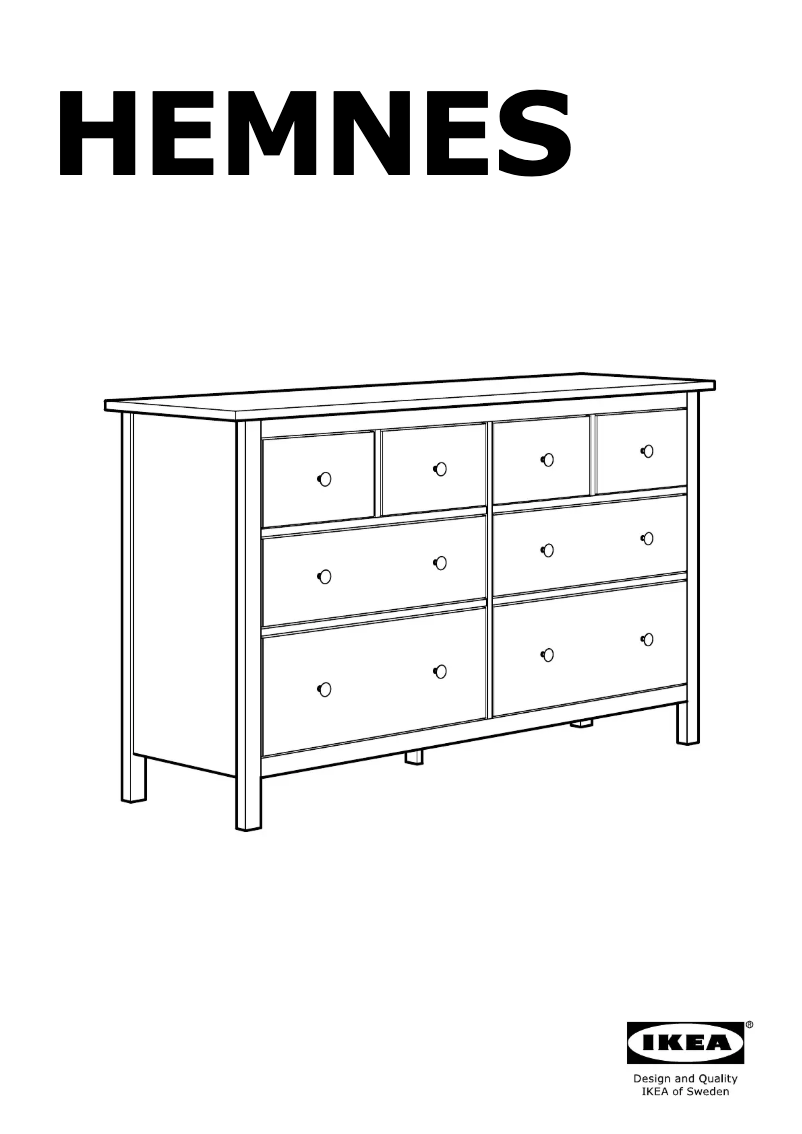 Page 1 de la notice Manuel utilisateur Ikea HEMNES 603.817.37