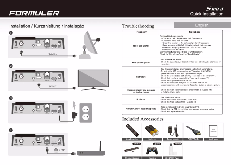 Página 1 del manual Manual de usuario Formuler S Mini