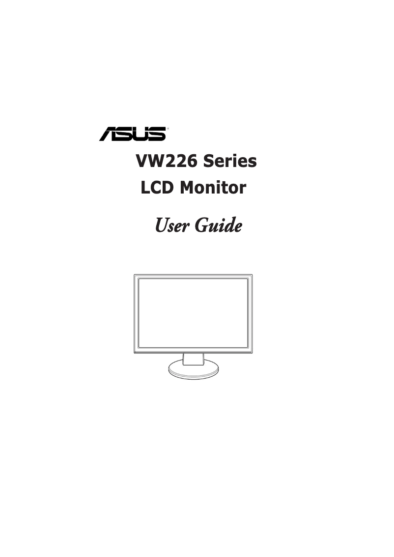 Page 1 de la notice Manuel utilisateur Asus VW226TL-TAA