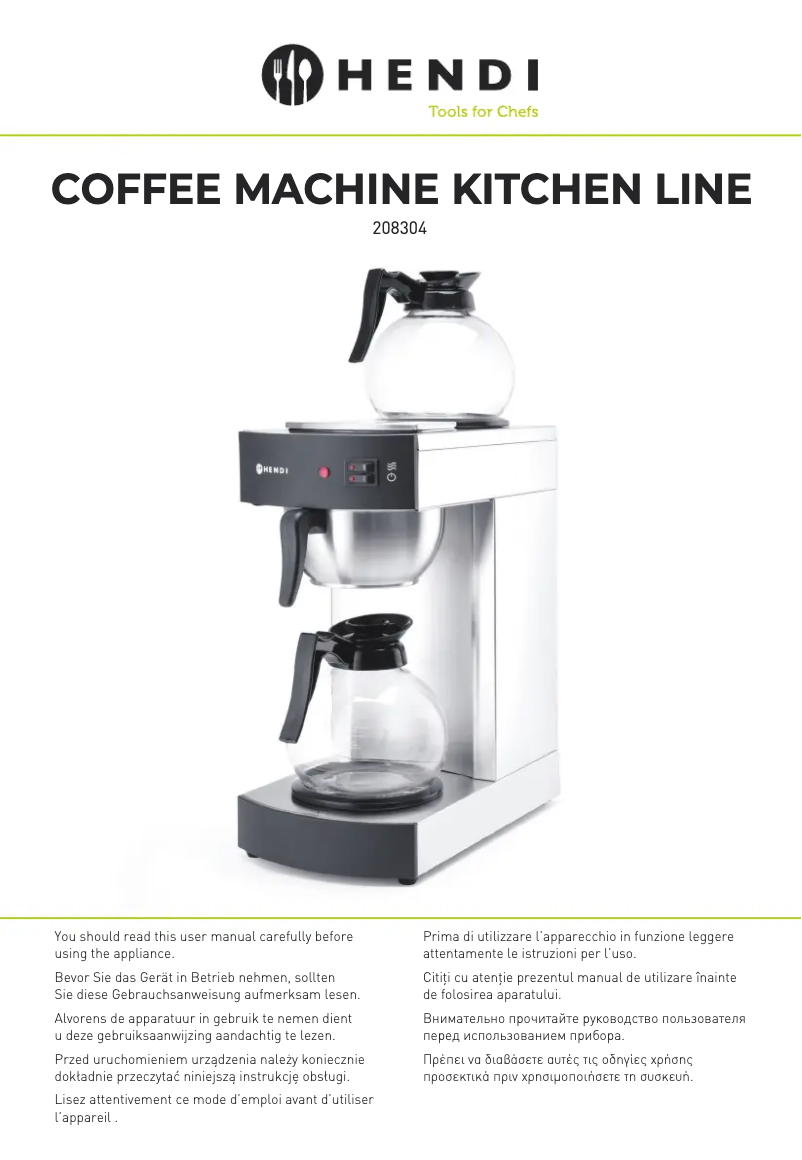 Page 1 de la notice Manuel utilisateur Hendi 208304