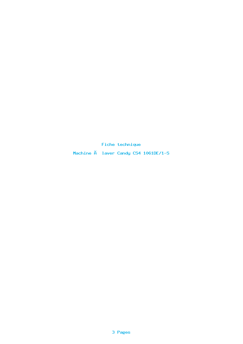 Image de la première page du manuel de l'appareil CS4 1061DE/1-S