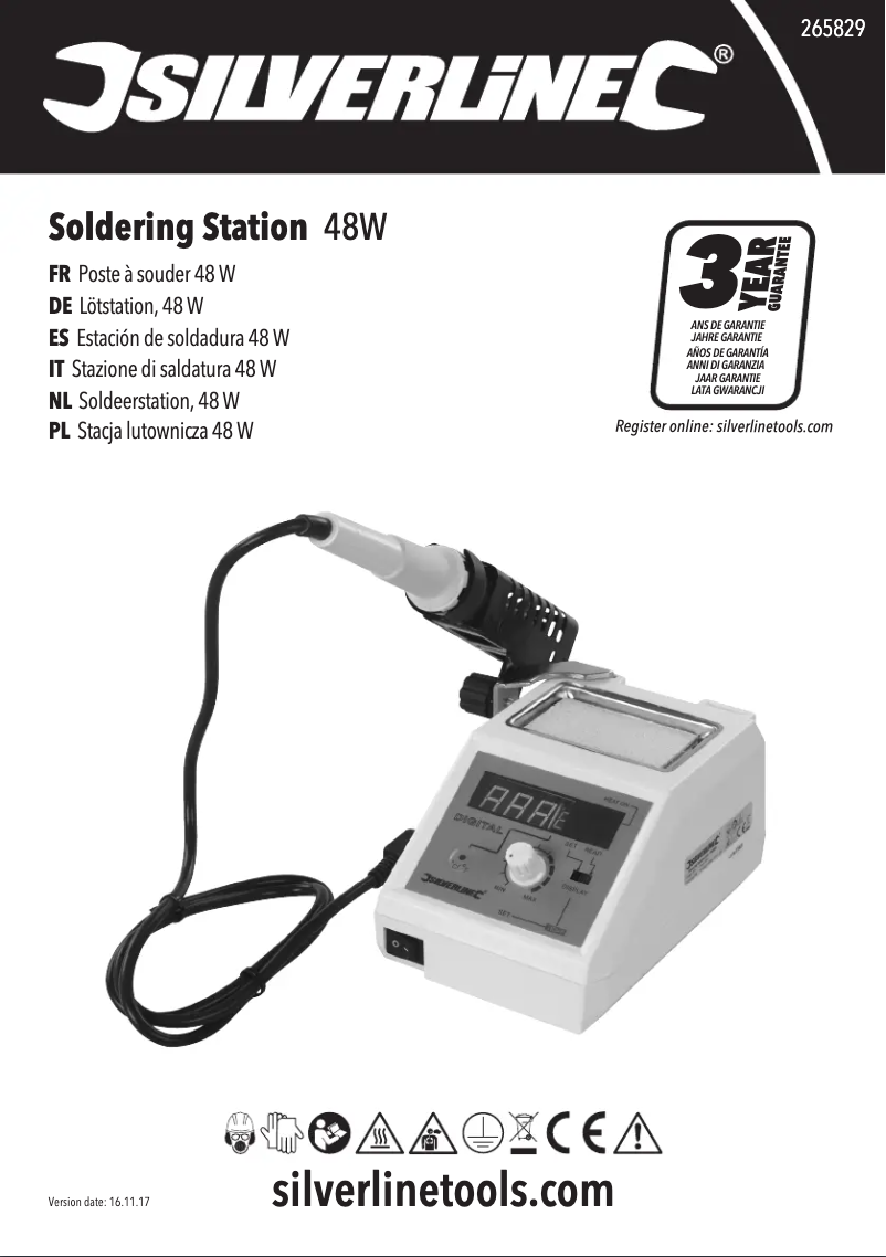 Page 1 de la notice Manuel utilisateur Silverline 265829