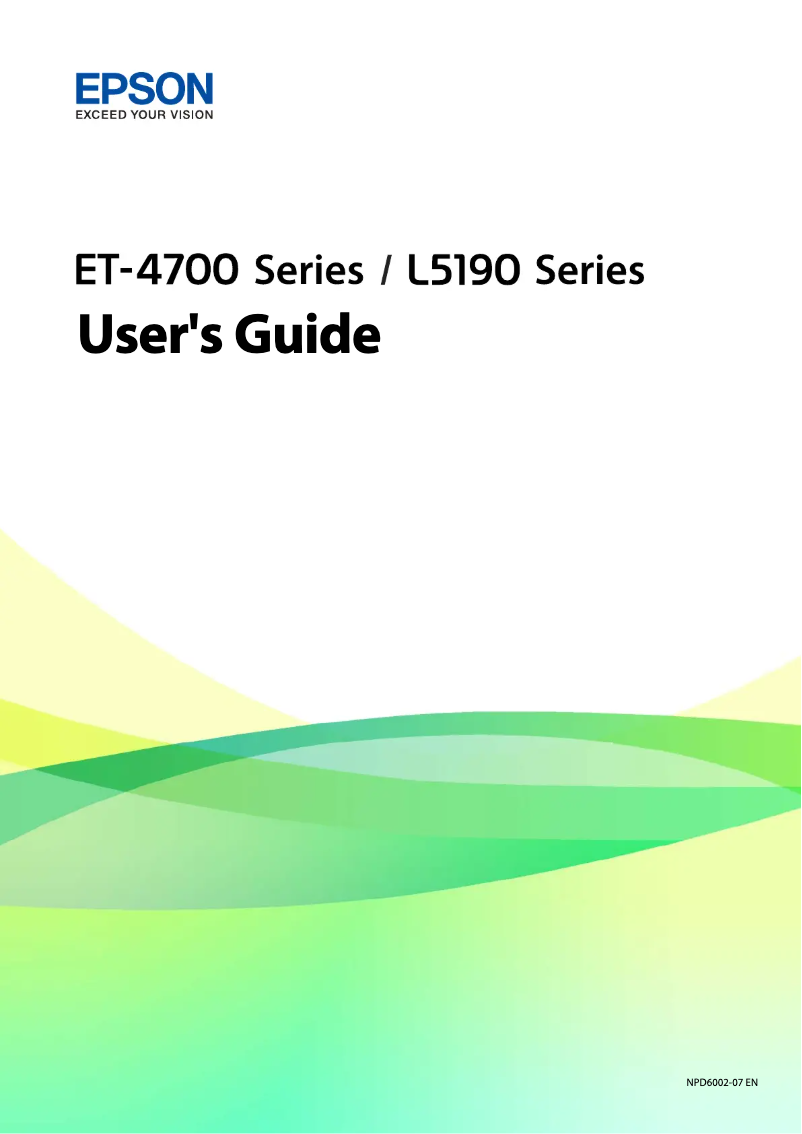 Page 1 de la notice Manuel utilisateur Epson EcoTank L5198