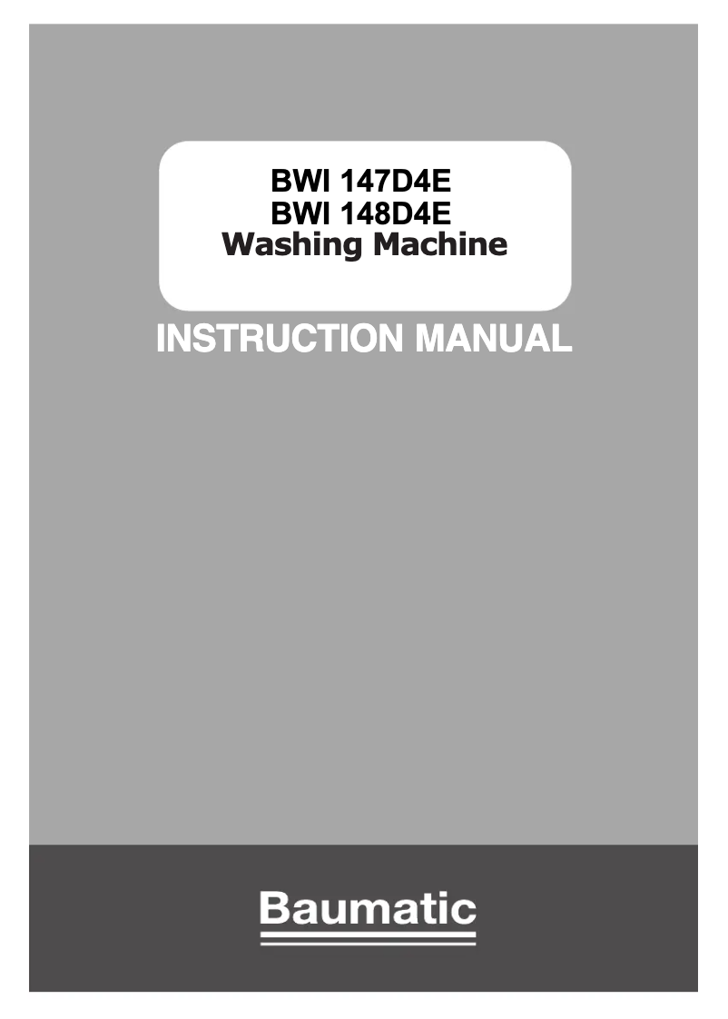 Page 1 de la notice Manuel utilisateur Baumatic BWI 147D4E
