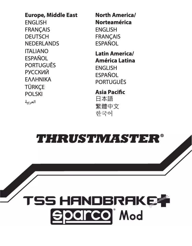 Page 1 of the manual User Manual Thrustmaster TSS Handbrake Sparco Mod+