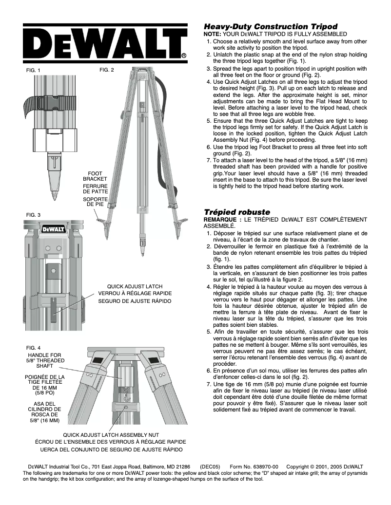 Image de la première page du manuel de l'appareil DW0737