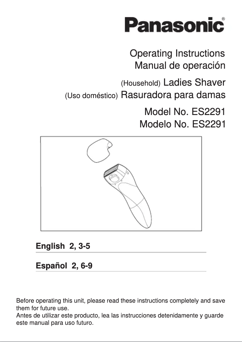 Página 1 del manual Manual de usuario Panasonic ES2291D