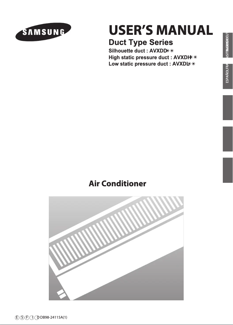 Página 1 del manual Manual de usuario Samsung AVXDHH112EA