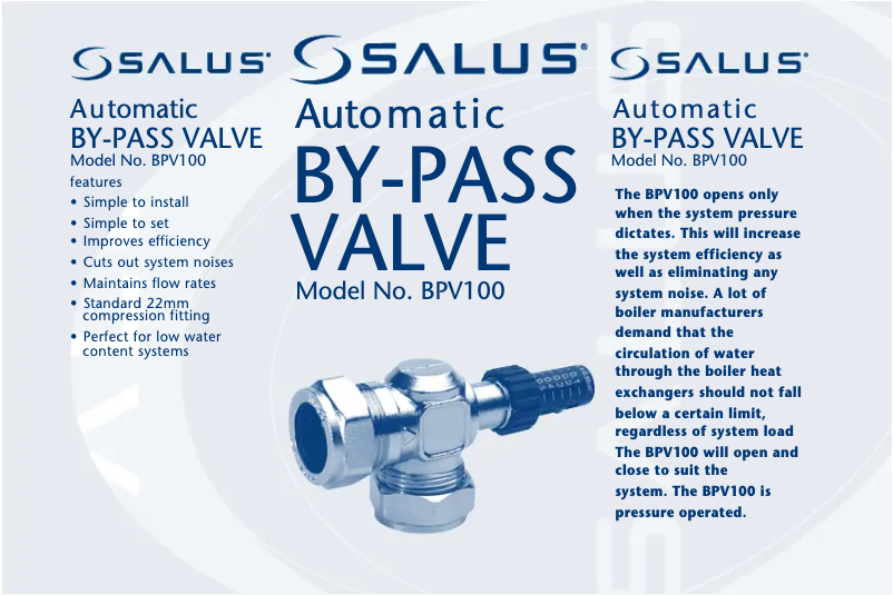 Page 1 de la notice Manuel utilisateur Salus BPV100