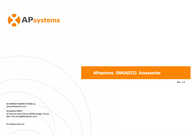 Page 1 de la notice Guide d'installation APsystems EZ1-M