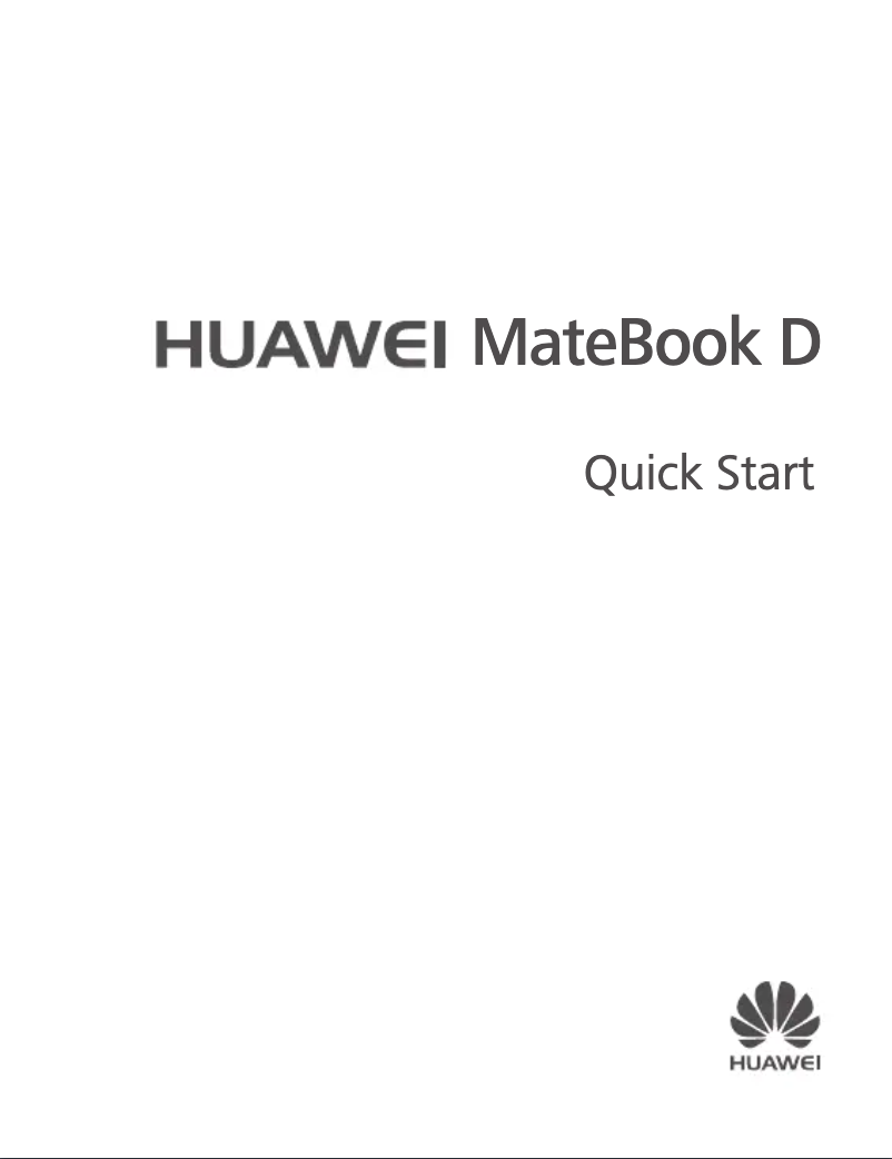 Page 1 de la notice Guide de démarrage rapide Huawei MateBook D