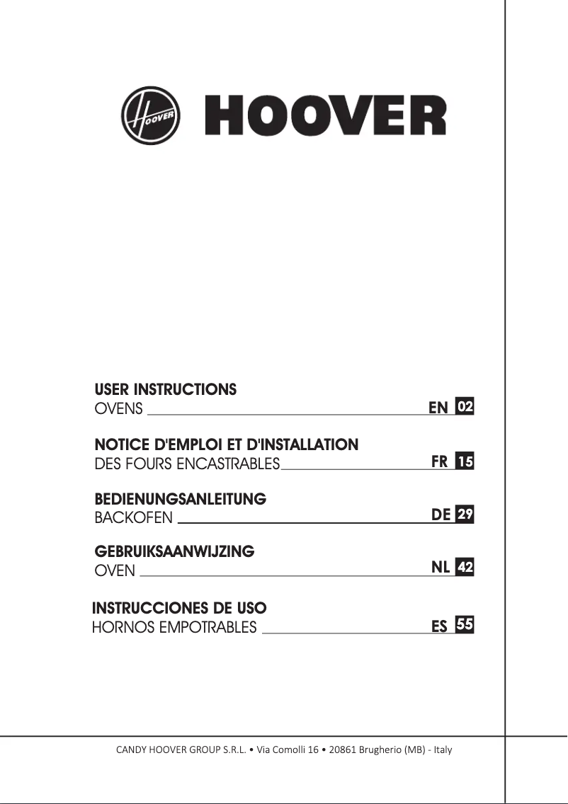 Página 1 del manual Manual de usuario Hoover HOC5871B