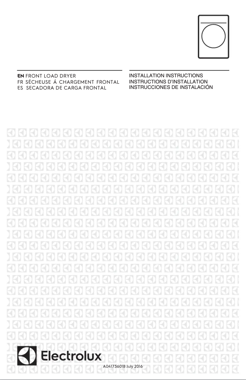 Page 1 de la notice Guide d'installation Electrolux EFME417SIW