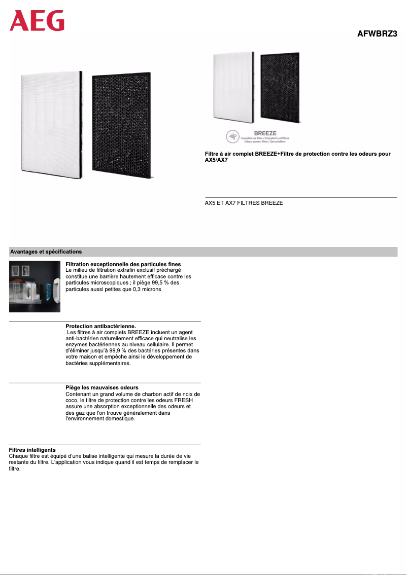 Página 1 del manual Manual de usuario AEG AFWBRZ3