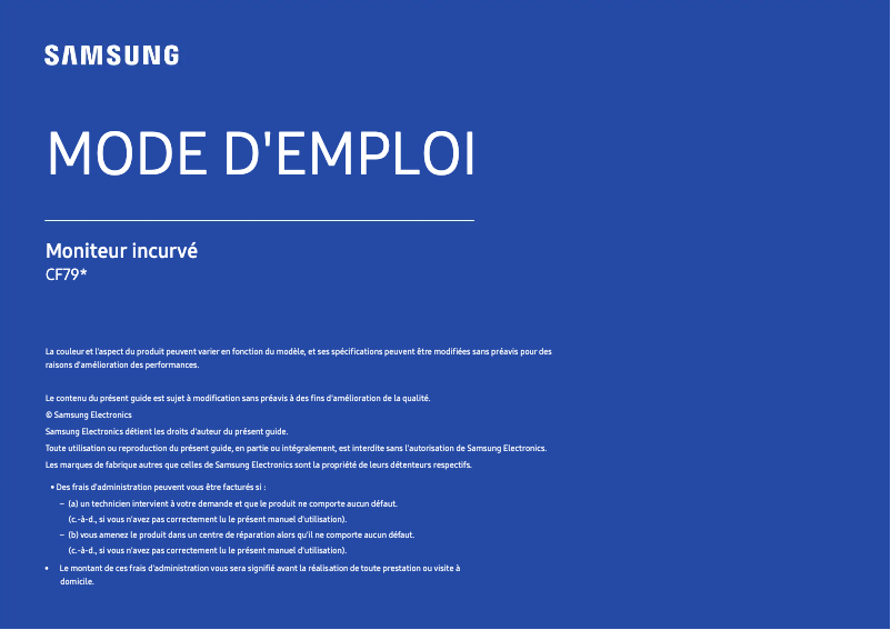 Página 1 del manual Manual de usuario Samsung C34F791WQN