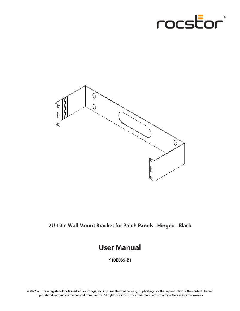 Page 1 de la notice Manuel utilisateur Rocstor Y10E035-B1