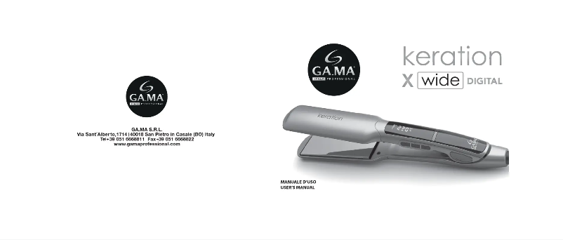 Página 1 del manual Manual de usuario GA.MA Keration X-Wide Digital