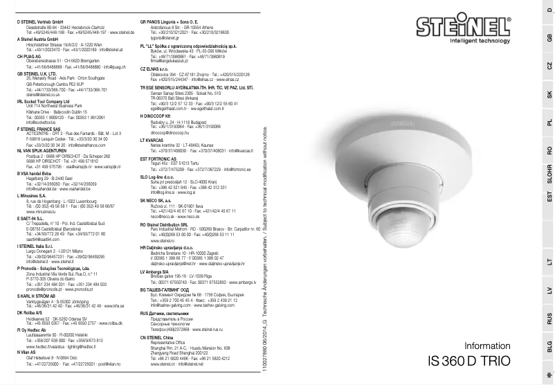 Page 1 de la notice Manuel utilisateur Steinel ST 602611