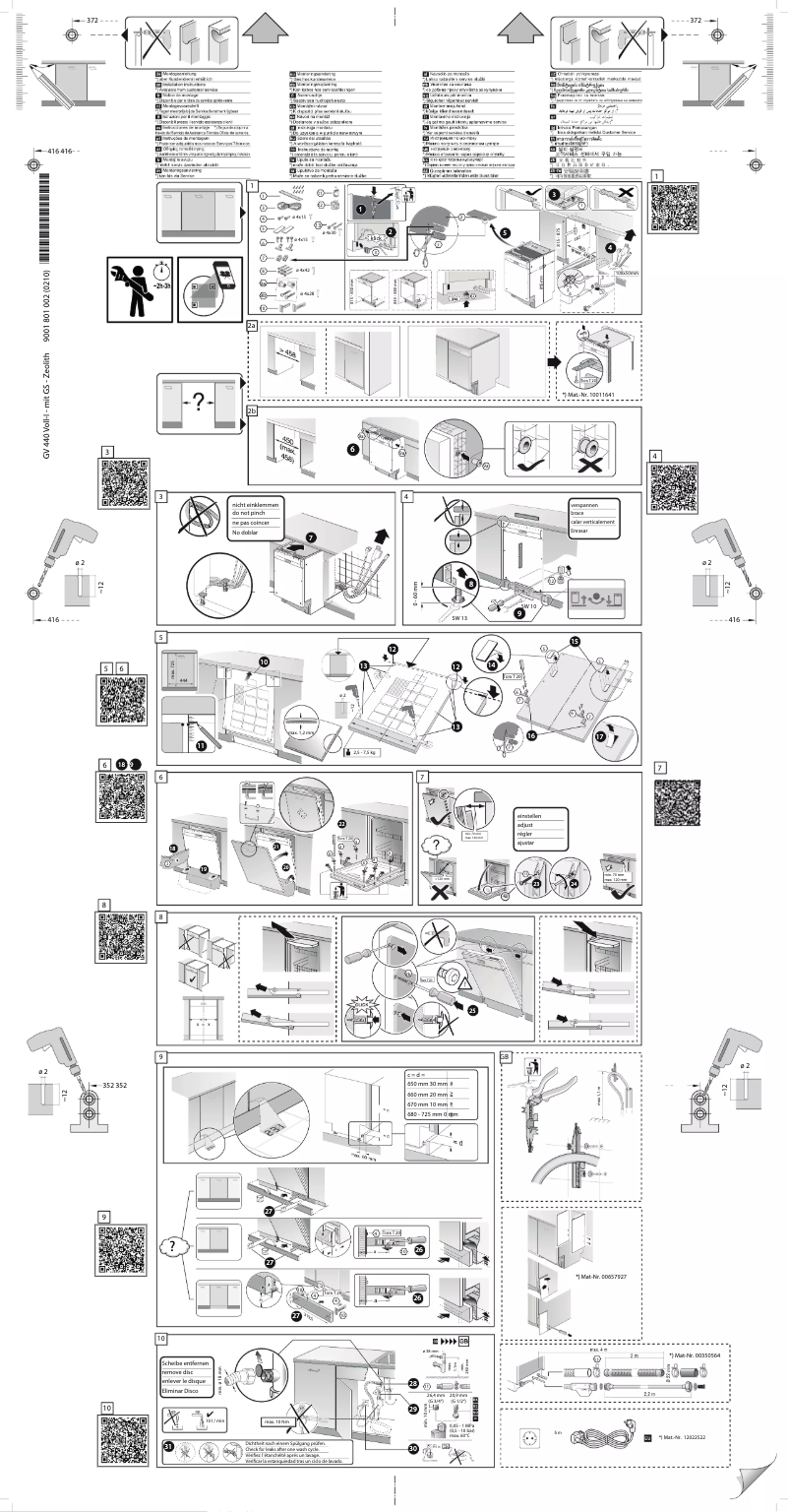 Page 1 de la notice Guide d'installation Siemens SR65YX08ME