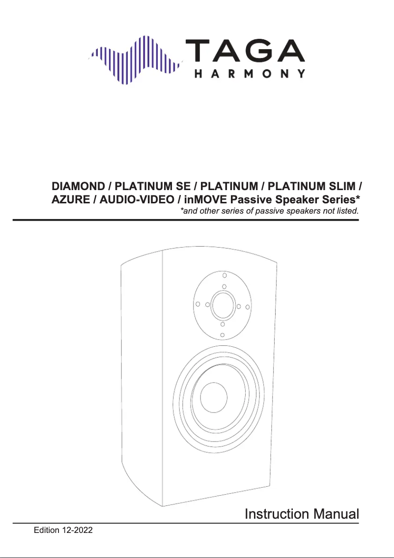 Page 1 of the manual User Manual Taga Harmony Platinum C-100 v.3