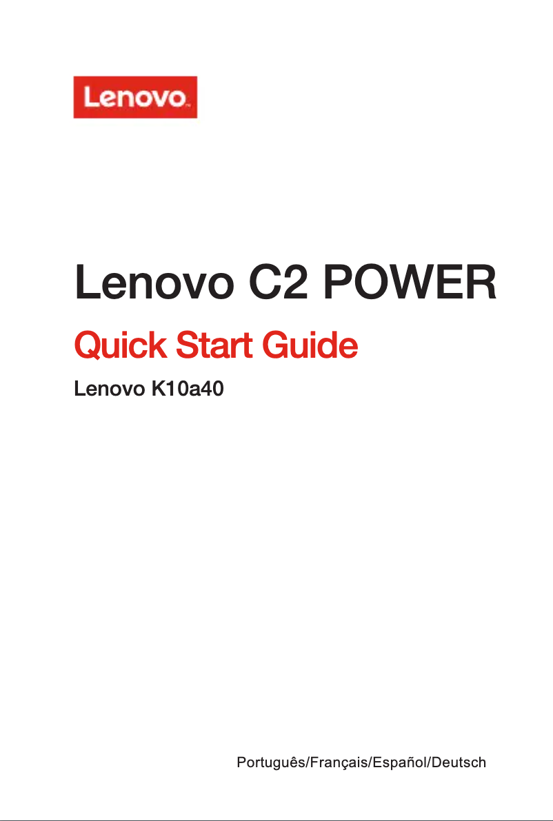 Page 1 de la notice Manuel utilisateur Lenovo C2 Power