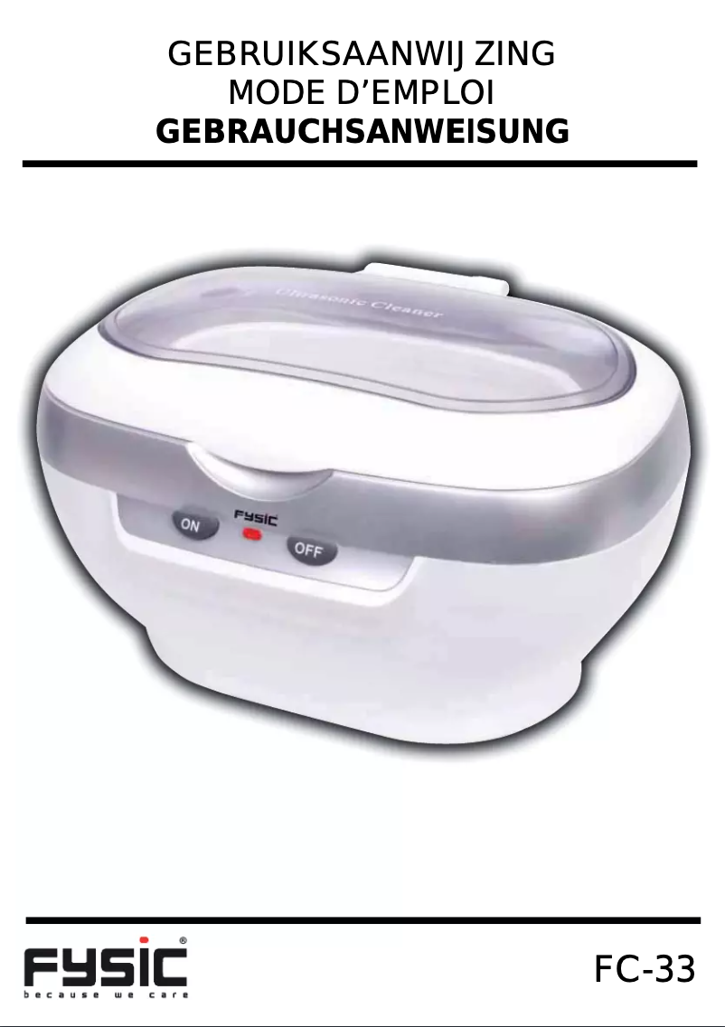 Page 1 de la notice Manuel utilisateur Fysic FC-33