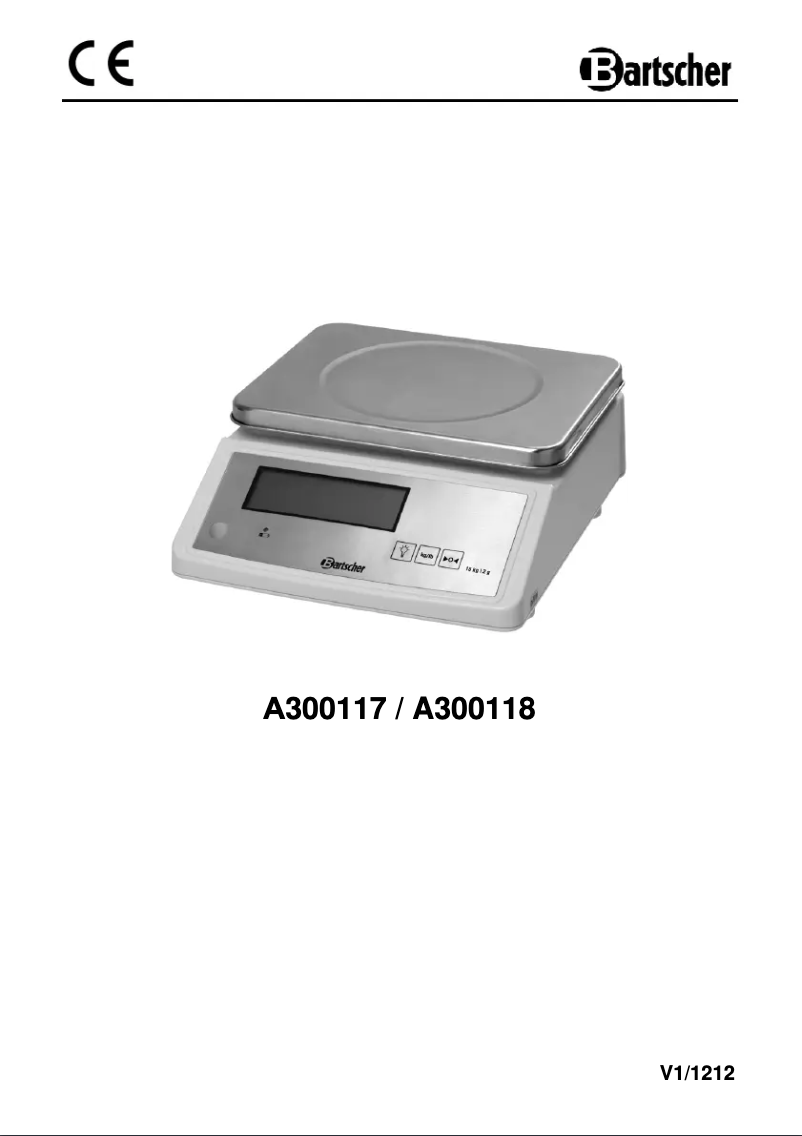 Página 1 del manual Manual de usuario Bartscher A300118