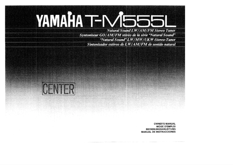 Page 1 de la notice Manuel utilisateur Yamaha T-M555L