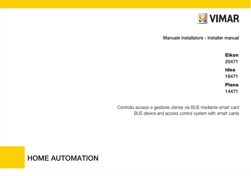 Página 1 del manual Manual de usuario Vimar 20472