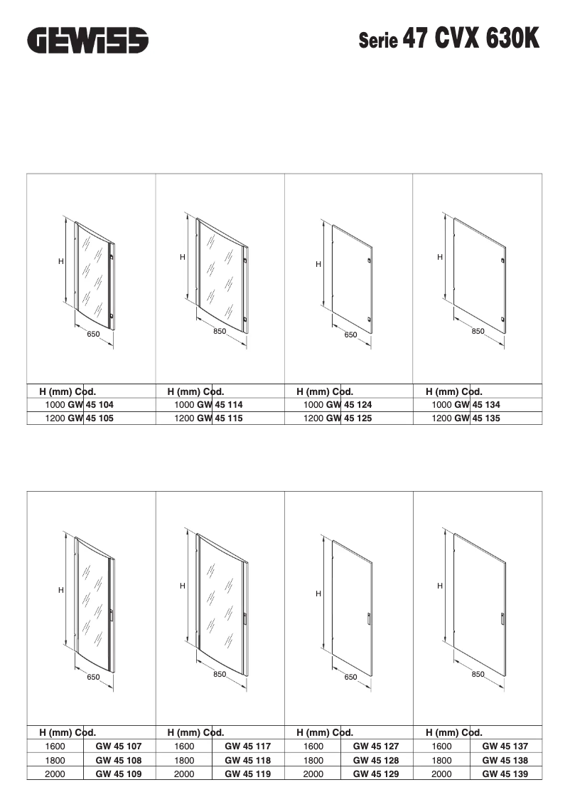 Page 1 de la notice Manuel utilisateur Gewiss GW45124