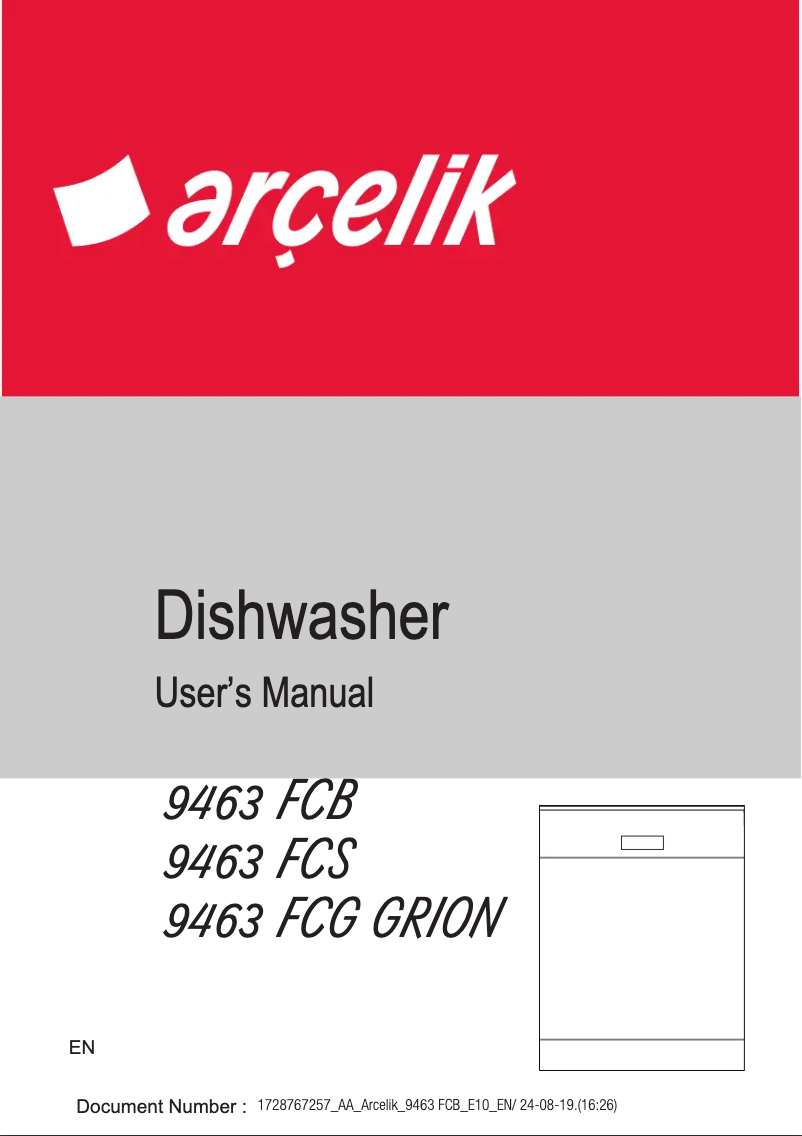 Page 1 de la notice Manuel utilisateur Arçelik 9463 FCB