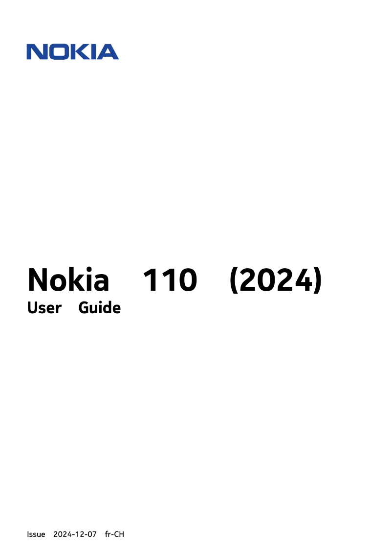 Página 1 del manual Manual de usuario Nokia 225 4G (2024)