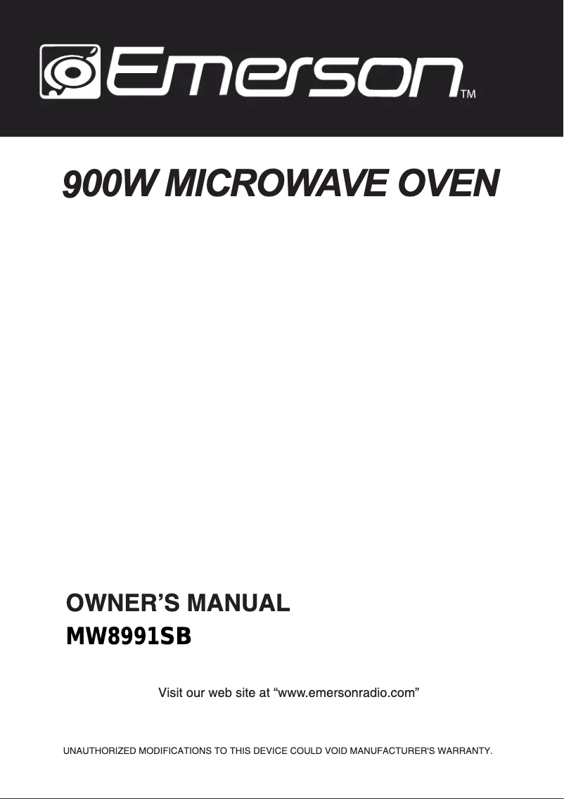 Página 1 del manual Manual de usuario Emerson Radio MW8991SB
