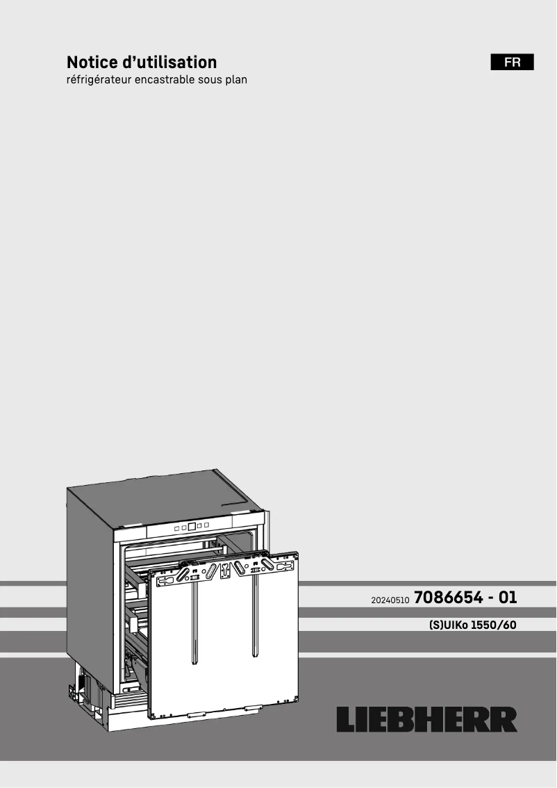 Page 1 de la notice Manuel utilisateur Liebherr UIKo 1560 Premium