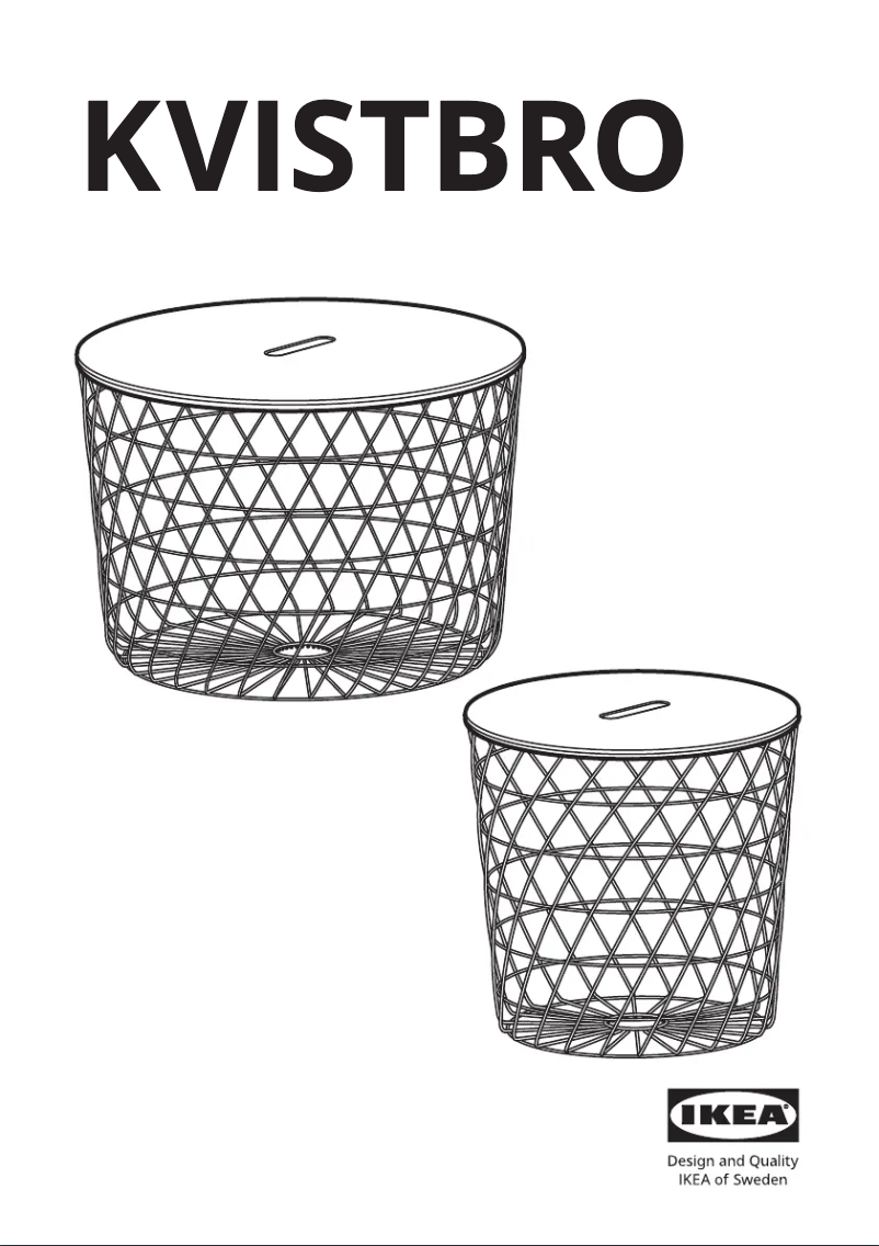 Page 1 de la notice Manuel utilisateur Ikea KVISTBRO 805.468.22