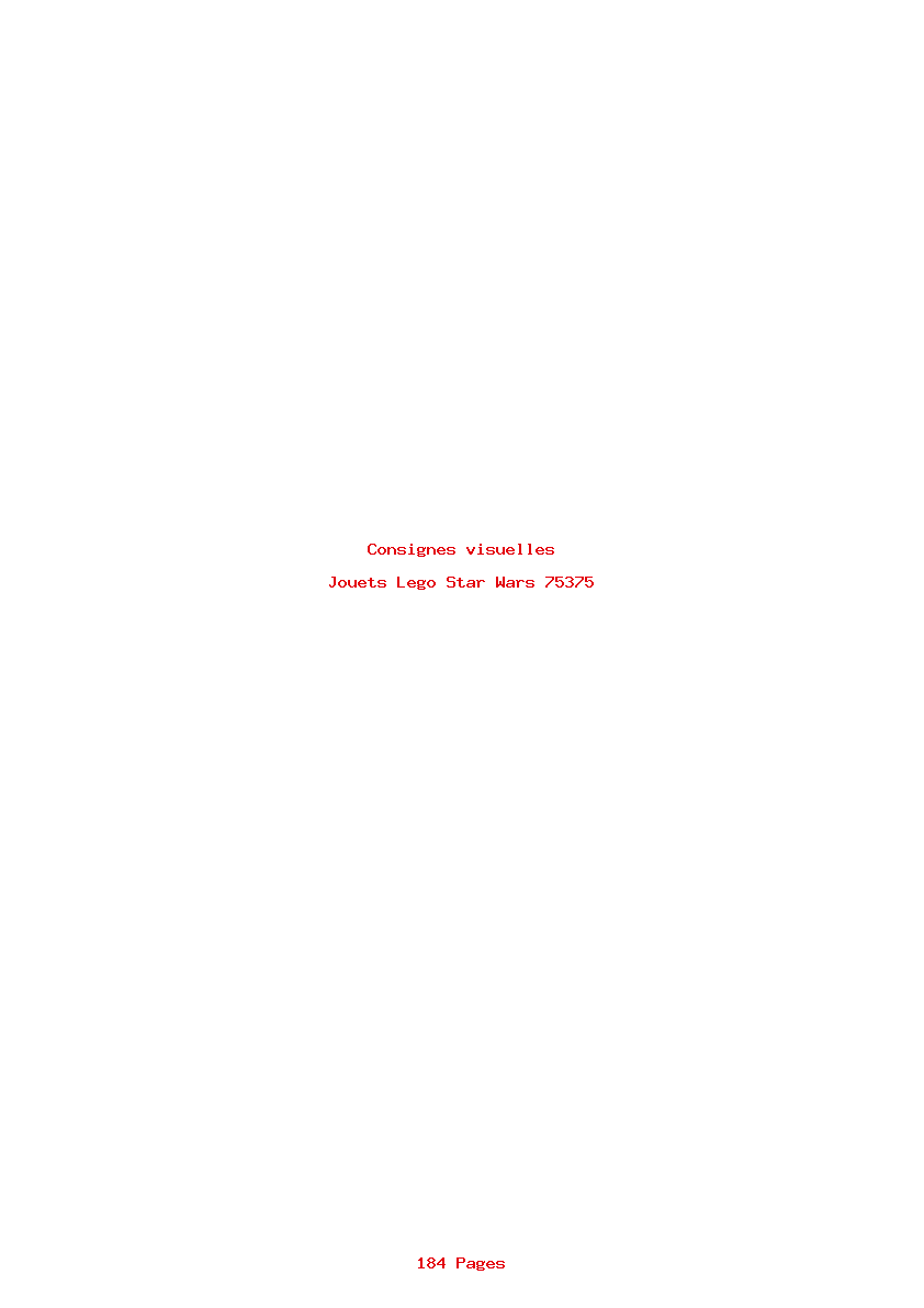 Page 1 de la notice Consignes visuelles Lego Star Wars 75375