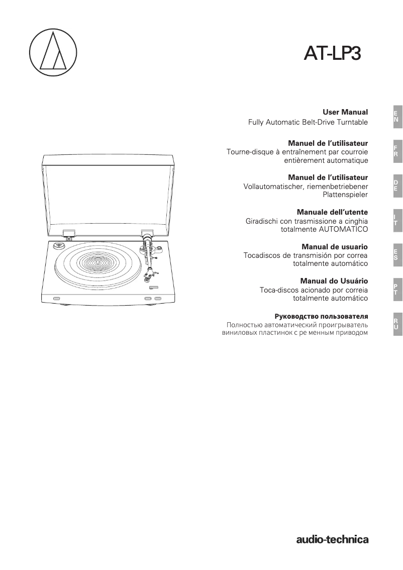 Page 1 de la notice Manuel utilisateur Audio-Technica AT-LP3
