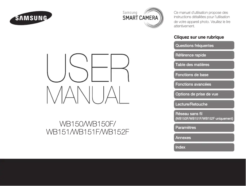 Página 1 del manual Manual de usuario Samsung WB152F
