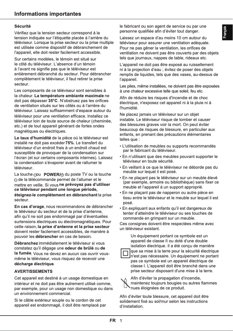 Page 1 of the manual Energy Label TCL 65EP680